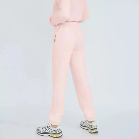 Aritzia TNA Cozy  Fleece Mid Rise Basic Sweatpants Crystal Pink Size Small - Picture 4 of 14
